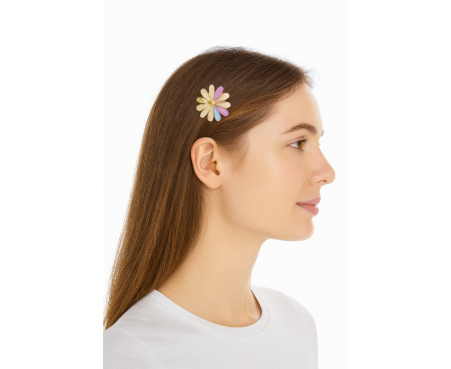 Couronne de Saisons – Barrette Bijou Fleurie Pastel Luxe Couronne de Saisons – Barrette Bijou Fleurie Pastel Luxe