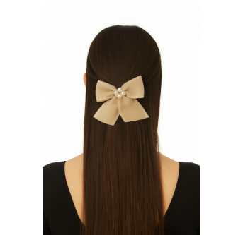 Barrettes nœud perlé – Collection Duo Pastel Luxe