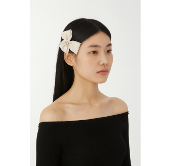 Barrettes nœud perlé – Collection Duo Pastel Luxe