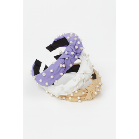 Serre-tête Couronne Pastel Perlé – Accessoire cheveux élégant
