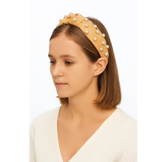 Serre-tête Couronne Pastel Perlé – Accessoire cheveux élégant