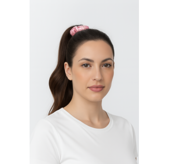 Chouchou Satin avec Strass – Pastel & Brillance