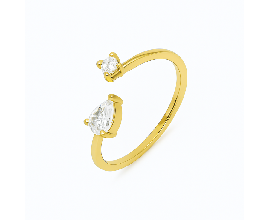 Bague Eclat stellaire plaqué or 24K –Élégance artisanale 