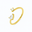 Bague Eclat stellaire plaqué or 24K –Élégance artisanale 