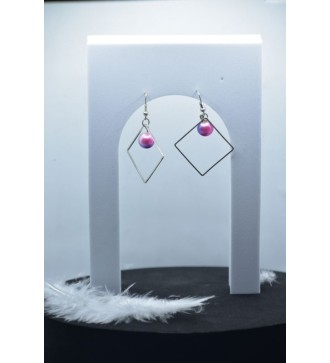 Boucles d'oreilles losange Rêverie d'Argent