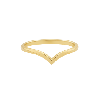 Bague en V plaqué or 24K – Élégance artisanale AU2Bijoux