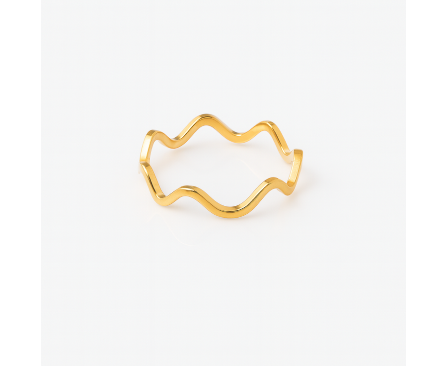 Bague Vagues en plaqué or 24K – Bijou raffiné AU2Bijoux 
