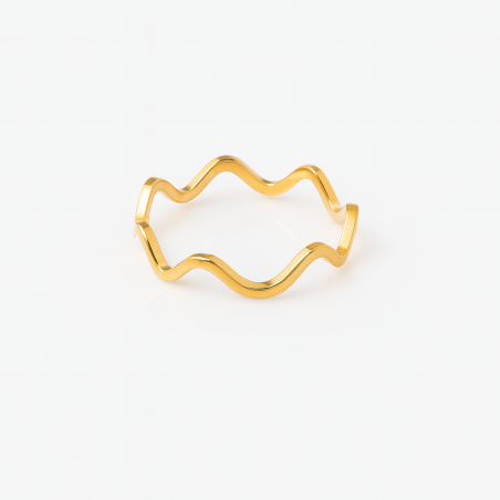 Bague Vagues en plaqué or 24K – Bijou raffiné AU2Bijoux
