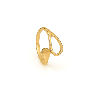Bague Goutte plaqué or 24K – Élégance artisanale AU2Bijoux