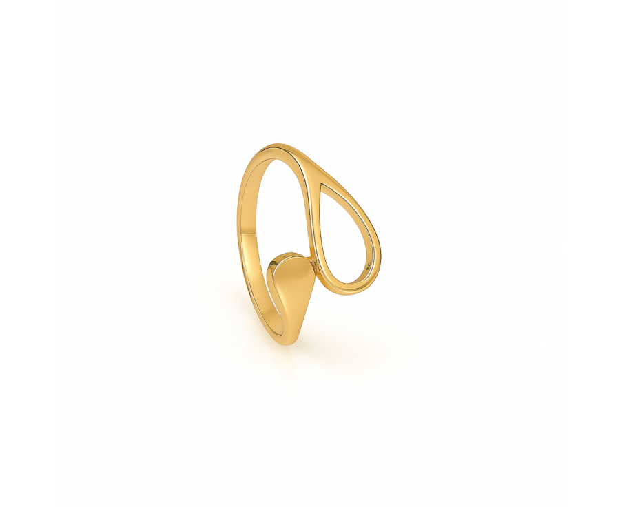 Bague goutte plaqué or 24K – Élégance artisanale AU2Bijoux Bague goutte plaqué or 24K – Élégance artisanale AU2Bijoux