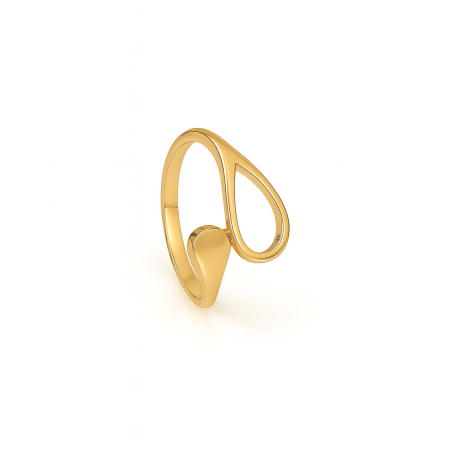 Bague Goutte plaqué or 24K – Élégance artisanale AU2Bijoux