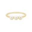 Bague Trio Perles plaqué or 24K – Création unique AU2Bijoux