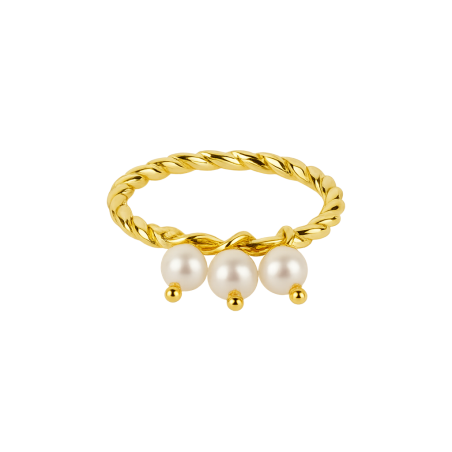 Bague Perles en plaqué or 24K – Bijou raffiné AU2Bijoux