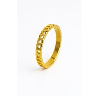 Bague maillon en plaqué or 24K – Bijou raffiné AU2Bijoux