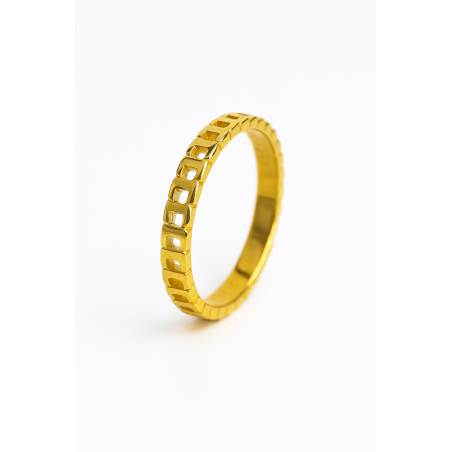 Bague maillon en plaqué or 24K – Bijou raffiné AU2Bijoux