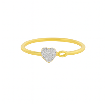 Bague coeur plaqué or 24K – Élégance artisanale AU2Bijoux