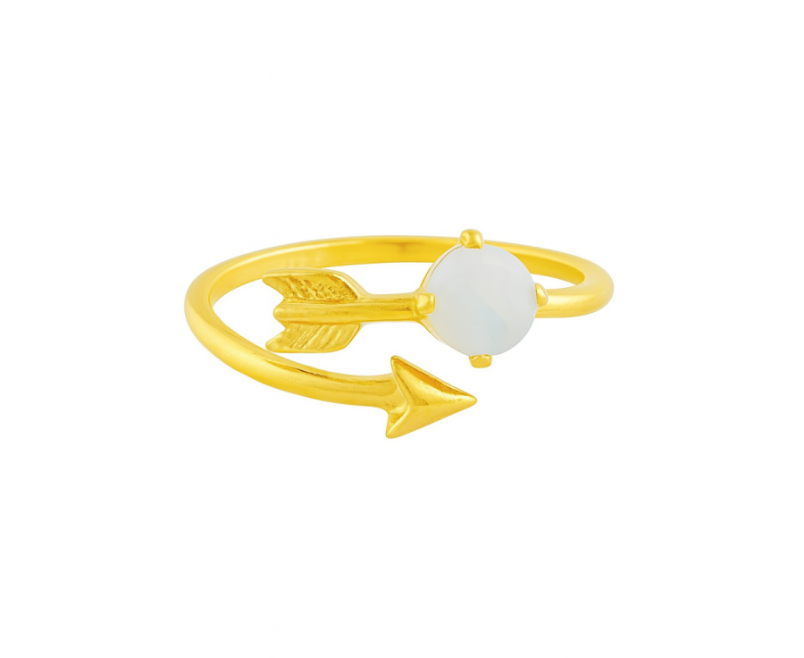 Bague cupidon plaqué or 24K – Élégance artisanale AU2Bijoux