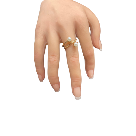 Bague Duo Perles