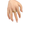 Bague Feuille plaqué or 24K – Élégance artisanale AU2Bijoux