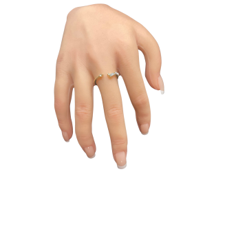 Bague doubles carrés