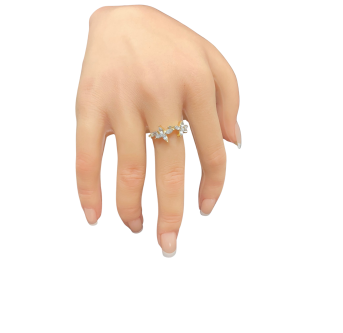 Bague Floral en plaqué or 24K – Bijou Artisanal raffiné