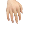 Bague Larme de Perle plaqué or 24K – Bijou artisanal pastel luxe