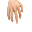 Bague Prisme plaqué or 24K – Élégance artisanale AU2Bijoux 