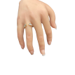 Bague Geometrique plaqué or 24K – Élégance artisanale AU2Bijoux 