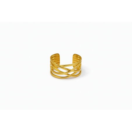 Bague Moderne - plaqué or 24 K