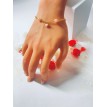 Tendre Amour – Bracelet plaqué or 24 K avec perles rose pâle et pendentif cœur raffiné Tendre Amour – Bracelet plaqué or 24 K avec perles rose pâle et pendentif cœur raffiné