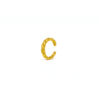 Bague Torsade - plaqué or 24 K
