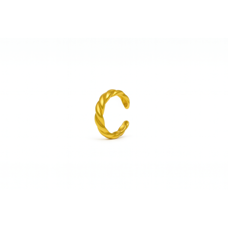 Bague Torsade - plaqué or 24 K