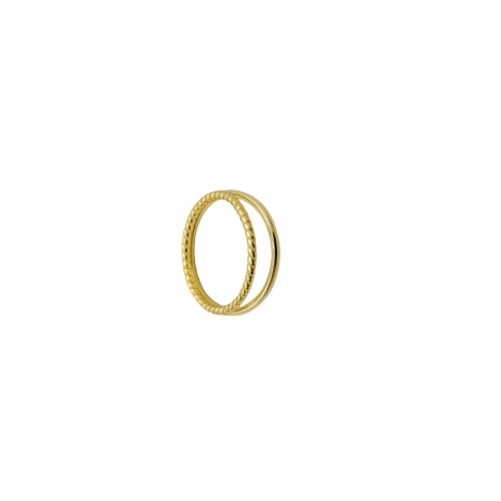 Doubles Bagues - plaqué or 24K