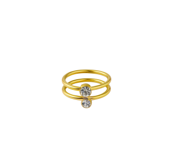 Bague Double Strass - Au2bijoux