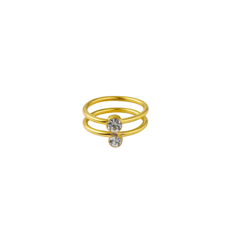 Bague Double Strass - Au2bijoux
