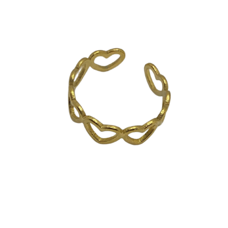 Bague Coeur plaqué or 24K moderne – Bijou raffiné pastel luxe