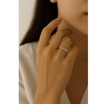 Bague Argent Torsade