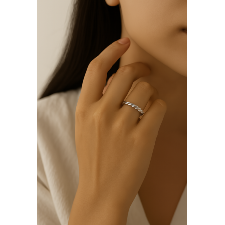 Bague Argent Torsade