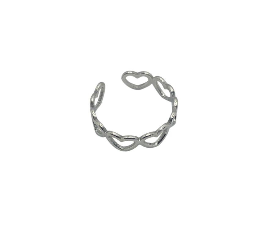 Bague Multi Coeur en argent 925 – Bijou raffiné pastel luxe | AU2Bijoux