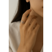 Bague Abstraite en argent 925 – Bijou raffiné pastel luxe