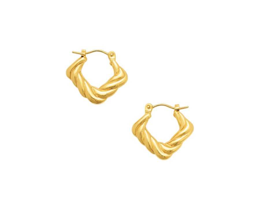 Boucles d’oreilles geometrique plaqué or 24K – Bijou pastel luxe | AU2Bijoux 