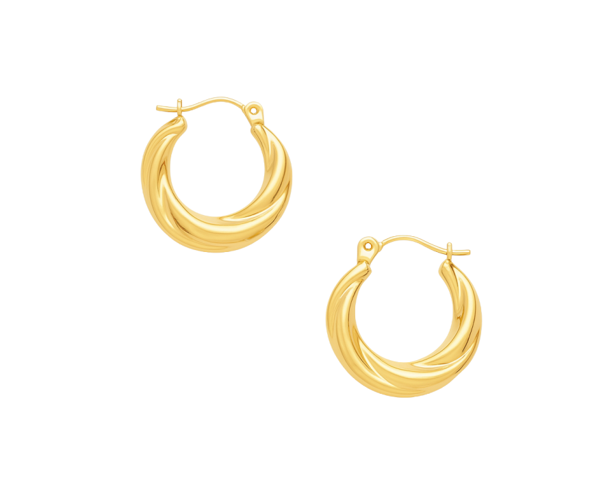 Boucles d’oreilles ronde plaqué or 24K – Bijou pastel