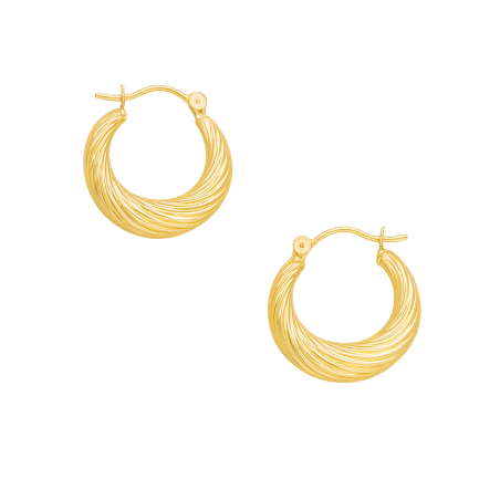 Boucles d'oreilles Rondeur - Plaqué Or 24K