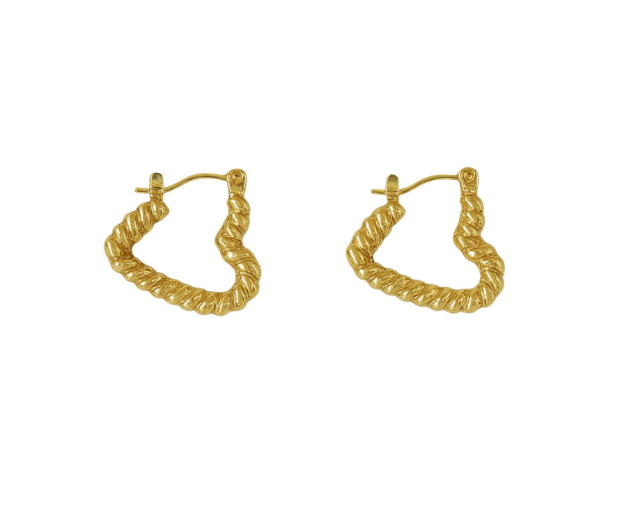 Boucles d’oreilles Passion Love plaqué or 24K 