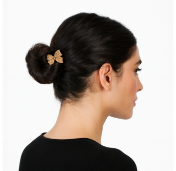 Élastique Bijou Nœud Cristal – Accessoire cheveux chic 