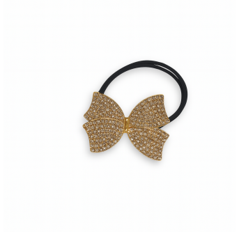 Élastique Bijou Nœud Cristal – Accessoire cheveux chic 