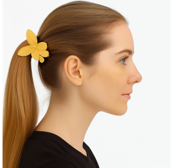 Élastique Bijou Papillon Doré – Accessoire cheveux chic 
