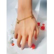 Star – Bracelet doré en acier inoxydable plaqué or 24 K avec étoiles scintillantes Star – Bracelet doré en acier inoxydable plaqué or 24 K avec étoiles scintillantes