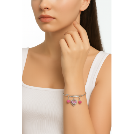 Cœur Papillon Rose