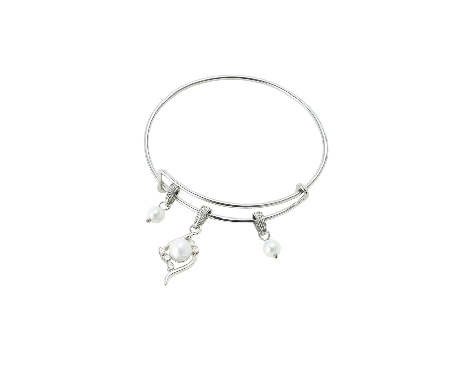 Lune Couronnée – Bracelet plaqué argent 925 artisanal & perles Lune Couronnée – Bracelet plaqué argent 925 artisanal & perles